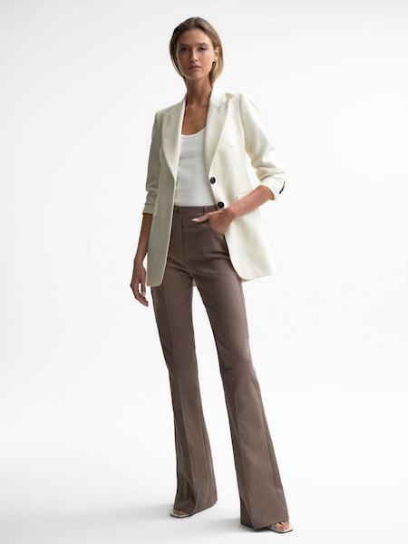 High Rise Flared Trousers in Mink (C81348) | €70
