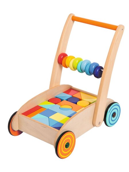 Baby Walker with Bright Wooden Blocks in Red (C82200) | €64