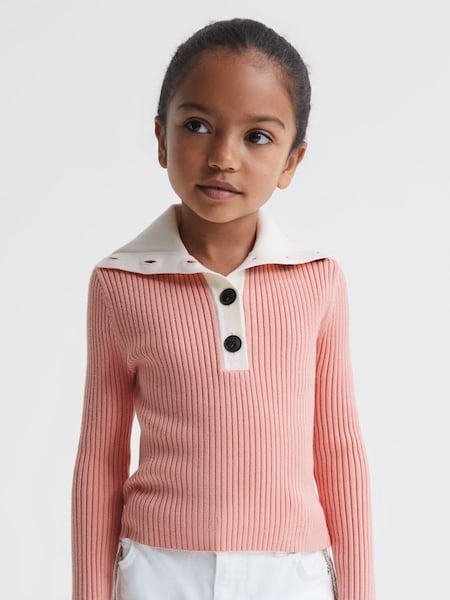 Junior Colourblock Knitted Top in Pink (C86489) | $70