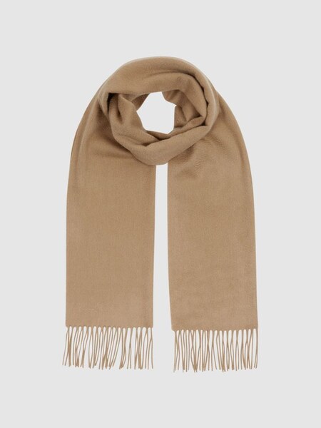 Fringed Cashmere Scarf in Camel (C91591) | CHF 152