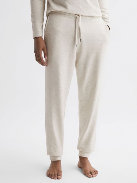 Pantalons de jogging doublés en polaire avec cordon de serrage couleur mélange d'avoine (D01679) | 120 €