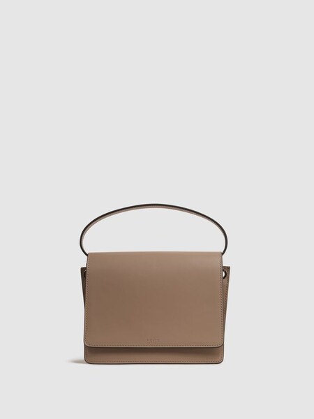 Leather Concertina Cross-body Bag in Camel (D07079) | $141