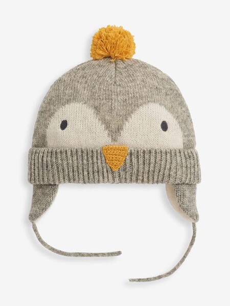 Penguin Hat in Marl Grey (D14369) | $26