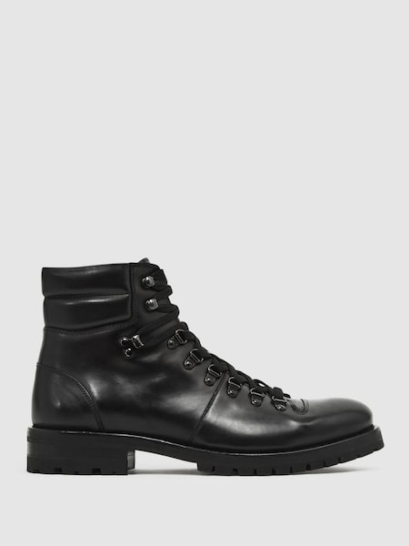 Leather Hiking Boots in Black (D17097) | €325