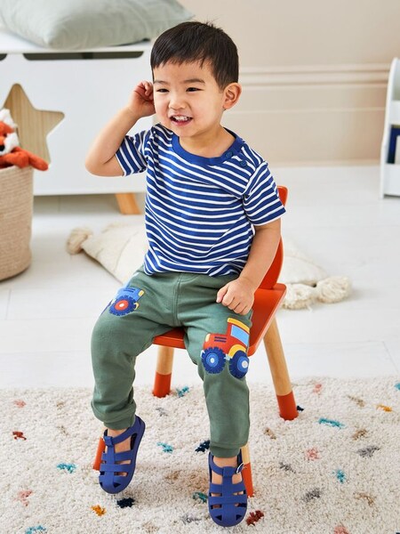 Kids' Breton Stripe T-Shirt in Indigo (D18205) | $18