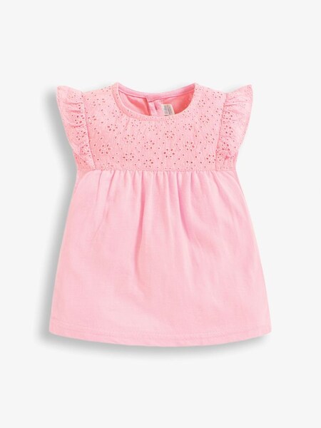 Girls' Pretty Embroidered Top in Pink (D18255) | $12