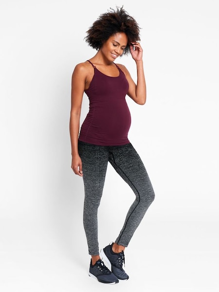 Ombré Maternity Seamless Support Workout Leggings in Grey (D18261) | $46