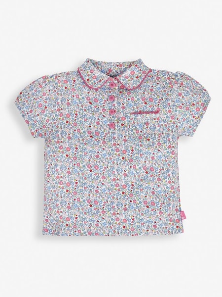 Pink Summer Ditsy Floral Pretty Polo Shirt (D18271) | €19.50