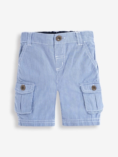 Stripe Cargo Shorts in Blue (D18290) | $28