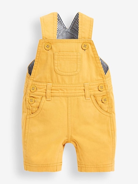 Twill Short Baby Dungarees in Yellow (D18641) | $17