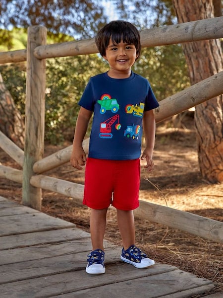 Boys' Twill Chino Shorts in Red (D18642) | $29