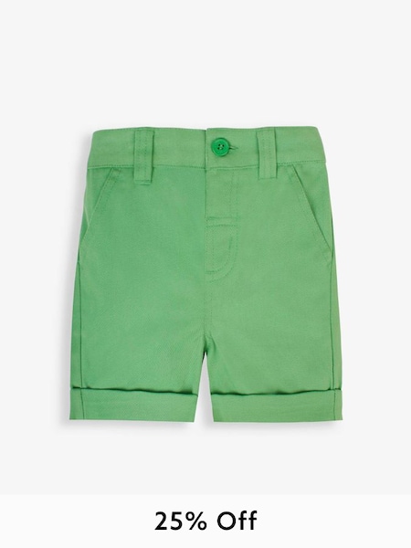 Green Twill Chino Shorts (D18643) | $28