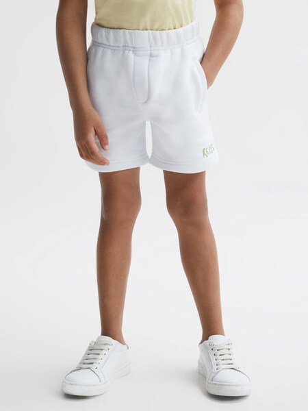 Junior Cotton Jersey Elasticated Shorts in Ecru (D25806) | $35