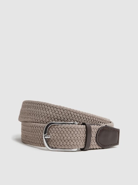 Woven Belt in Stone (D29796) | SAR 330