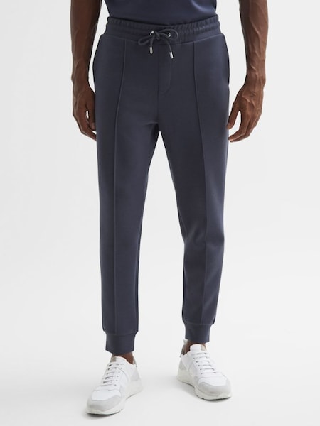 Pantalon de jogging bleu aviation en jersey interlock avec cordon de serrage (D32875) | 92 €