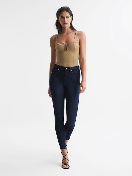 Good American Figurformende Skinny-Jeans, Indigo (D35765) | 140 €