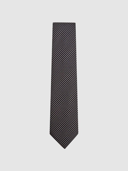 Silk Blend Spotted Tie in Indigo (D40045) | €48