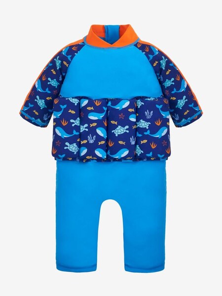 Boys' Kids' Ocean Print UPF 50 Sun Protection Float Suit in Blue (D41004) | €36.50