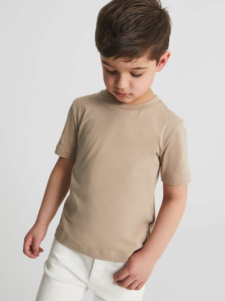 T-shirt Junior grège à col ras du cou (D42822) | 15 €
