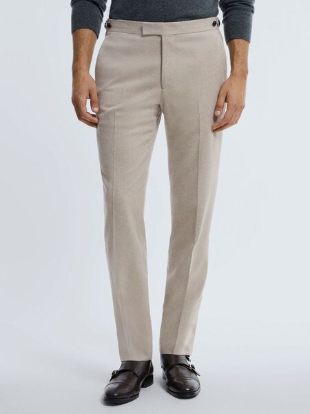 Cashmere Side Adjuster Trousers in Oatmeal (D43779) | $431