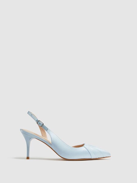 Pointed Court Shoes in Blue (D49992) | $169