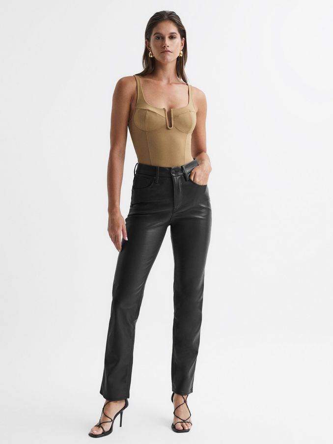 Leather trousers reiss sale