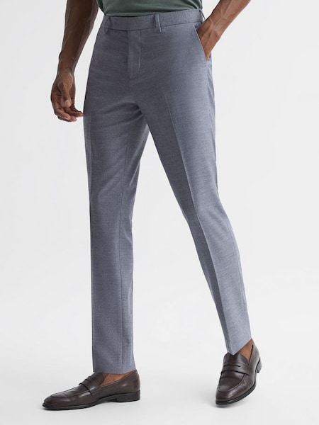 Slim Fit Trousers in Airforce Blue (D51021) | €77