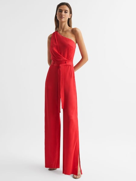 紅色露肩連身褲 (D56078) | HK$2,781