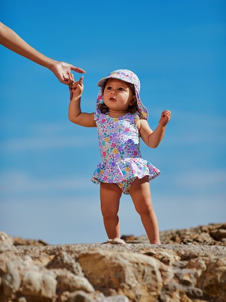 Pastel Floral UPF 50 Sun Protection Hat (D67569) | €18.50