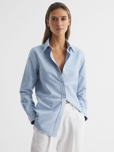 Fitted Oxford Shirt in Blue (D68885) | €92