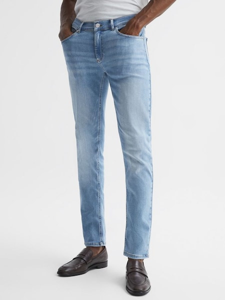 Slim Fit Jeans in Light Wash (D69027) | $95