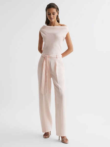 Off-The-Shoulder Jumpsuit in Nude (D75716) | CHF 137