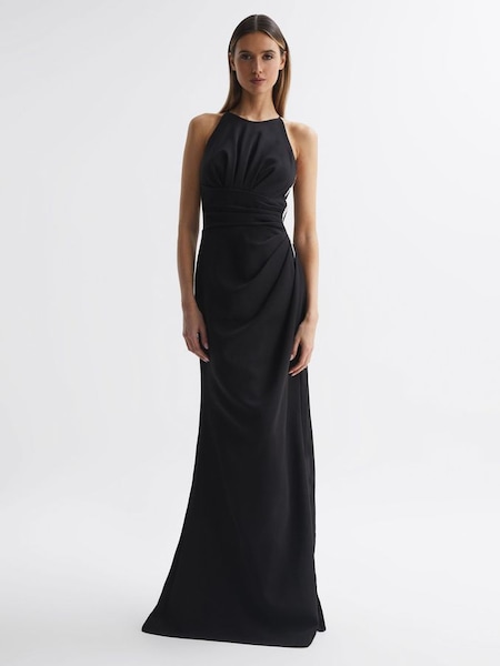 Halston Sleeveless Embellished Maxi Dress in Black (D85371) | €355