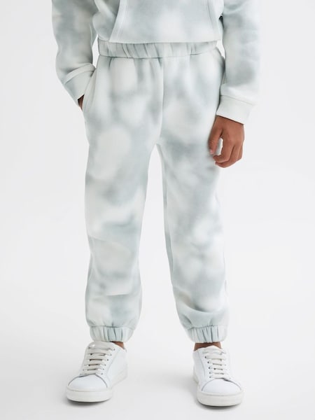 灰綠色大童款扎染棉質慢跑運動褲 (D85451) | HK$580
