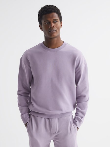 Oversized Garment Dye Sweatshirt in Lilac (D87083) | €54