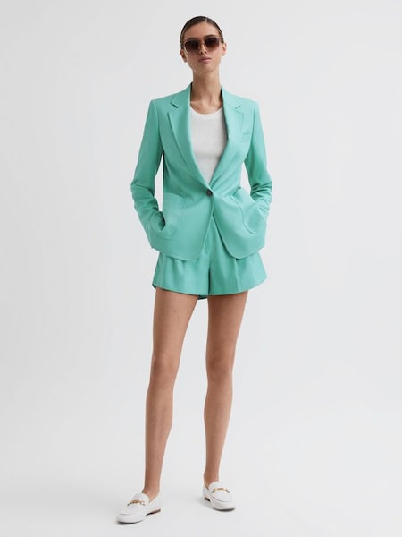 Tailored Single Breasted Blazer in Green (D87114) | CHF 137