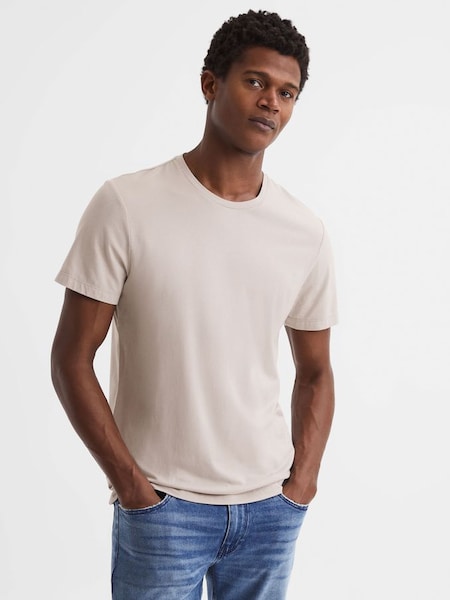 Paige Crew Neck T-Shirt in Oyster (D98880) | $133
