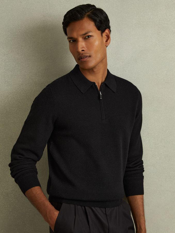 Mens zip collar jumper outlet