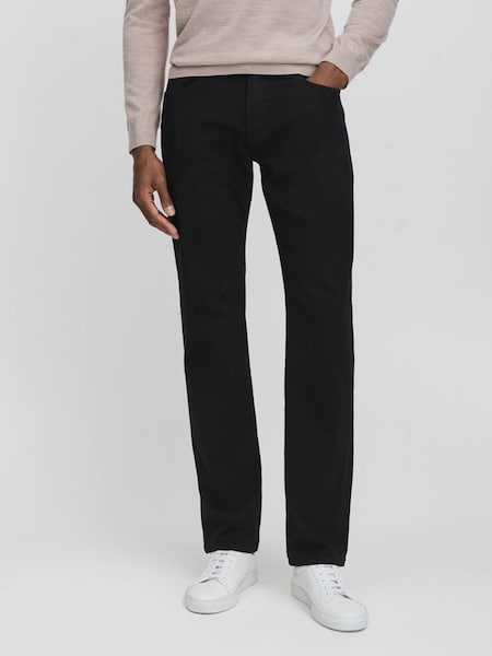Paige Straight Leg Jeans in Black Shadow (E13742) | $380