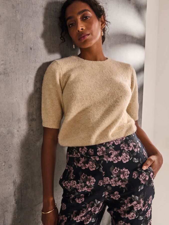 Womens short sleeve sweaters on sale