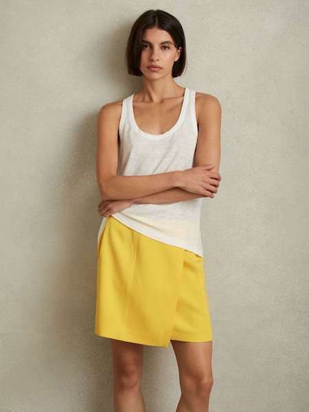 Cleo Yellow Cross-Over Mini Skirt (E47895) | € 195