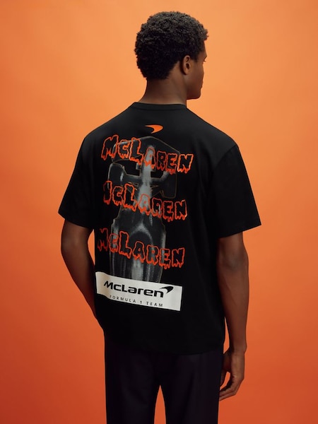 Monster Black McLaren F1 Cotton Printed Crew Neck T-Shirt (E52835) | $145