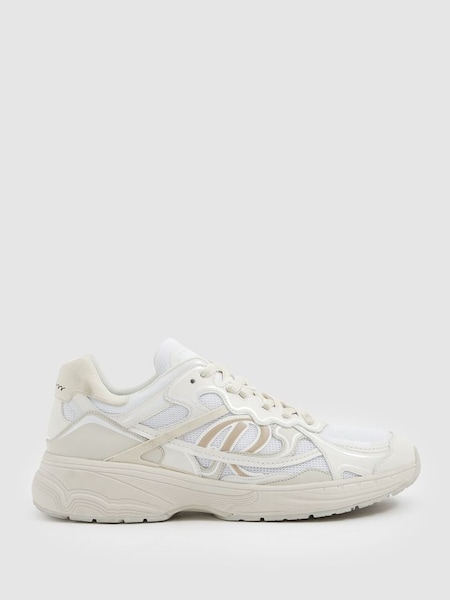 Nubuck And Mesh Trainers in White (E61270) | CHF 285