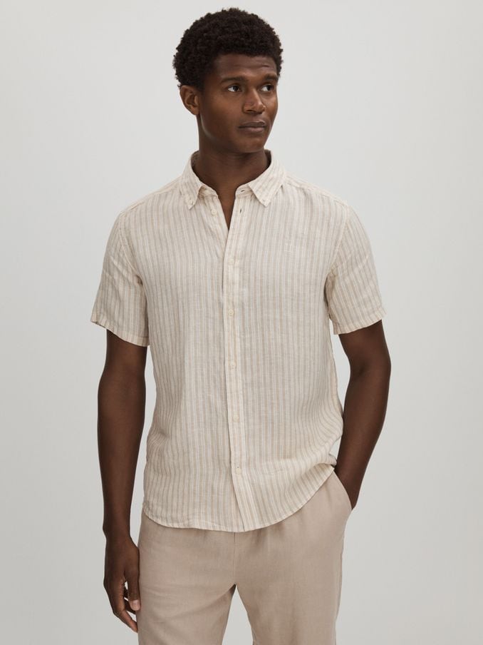 Men s SHORT SLEEVE WEDDING GUEST Shirts Reiss AE