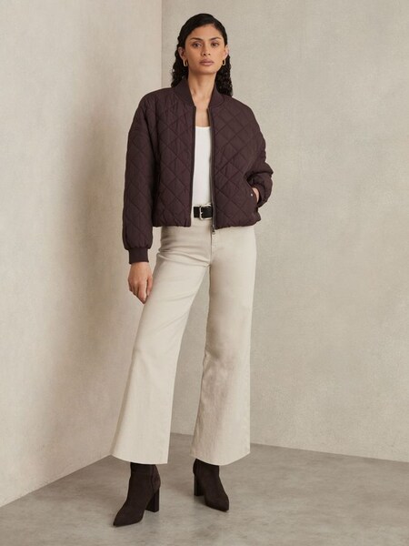 Good American Cropped Palazzo Jeans in Cream (F29755) | €195