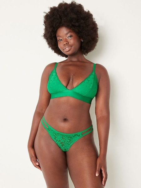 Happy Camper Green Regular Cup Lace Unlined Triangle Bralette (K10242) | €15.50