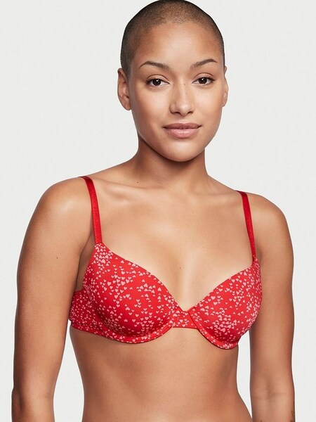 Red and Pink Heart Sprinkles Smooth Lightly Lined T-Shirt Bra (K13497) | €17.50