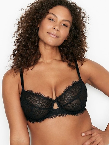 Black Lace Full Cup Unlined Bra (K17525) | €56