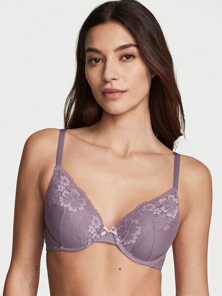 Lavender Purple Lace Lightly Lined Full Cup Bra (K17536) | €22