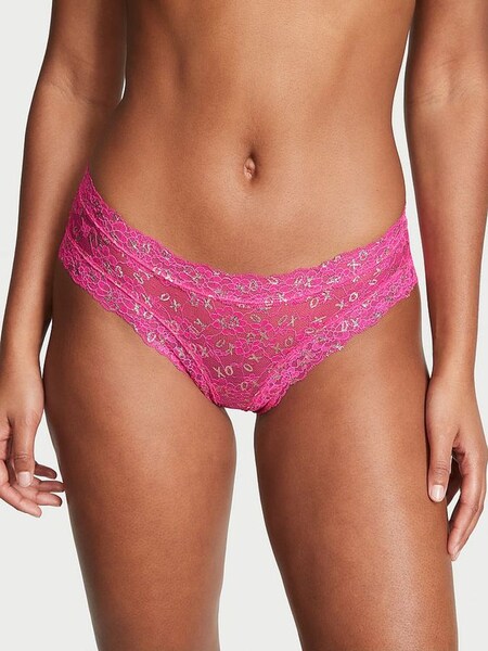 Forever Pink Xoxo Shine Foil Cheeky Lacie Knickers (K22611) | €10.50